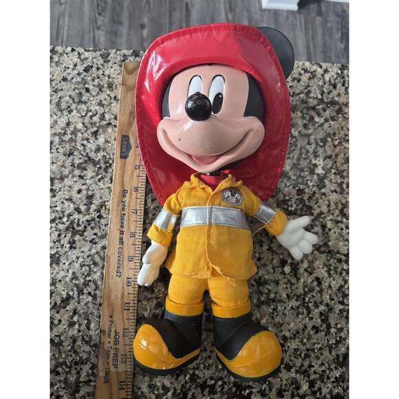 Fire Rescue Talking Mickey Mouse Firefighter 13" Plush Doll Toy Disney Store - Picture 8 of 8